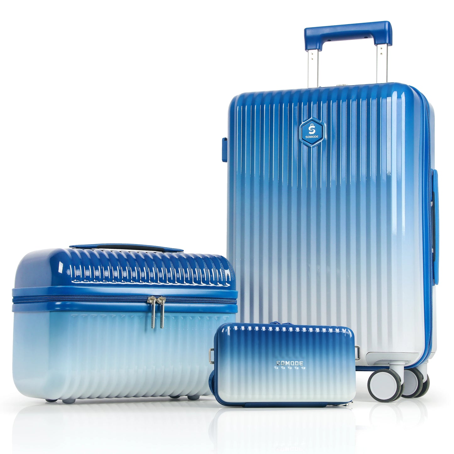 3pcs 20inch Luggage Set - Fashion Durable, Lightweight, And Secure Travel Companion With Spinner Wheels, TSA Lock, And Multi