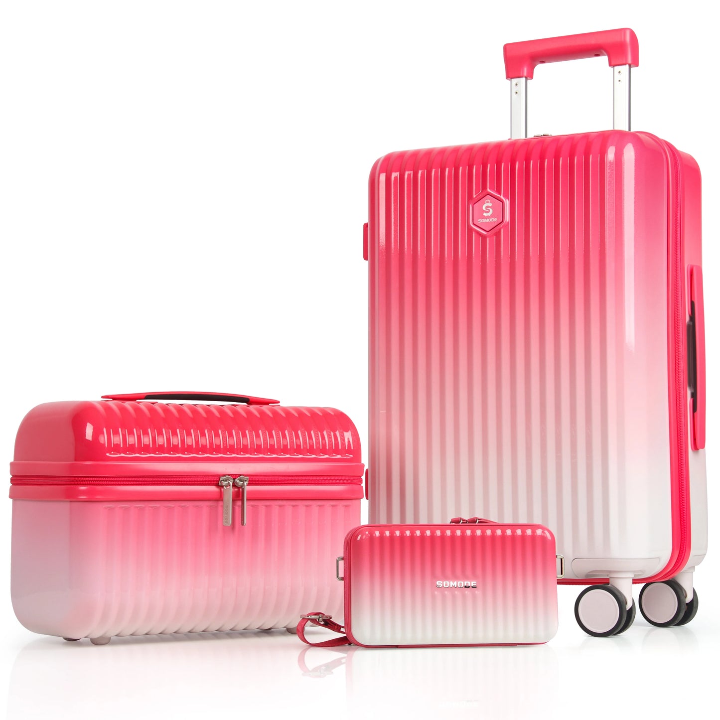 3pcs 20inch Luggage Set - Fashion Durable, Lightweight, And Secure Travel Companion With Spinner Wheels, TSA Lock, And Multi