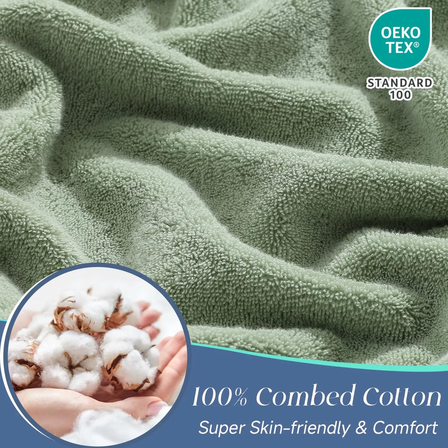 Simple&Opulence 100% Cotton Hand Towels- Set of 4 (16"x28"),Ultra Soft and Highly Absorbent 650GSM Face Towels for Bathroom