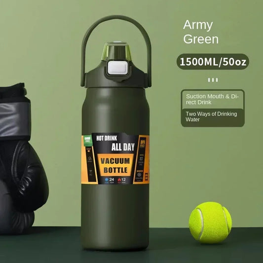 Drinkware Insulated Vacuum Stainless Cup Thermos With Straw