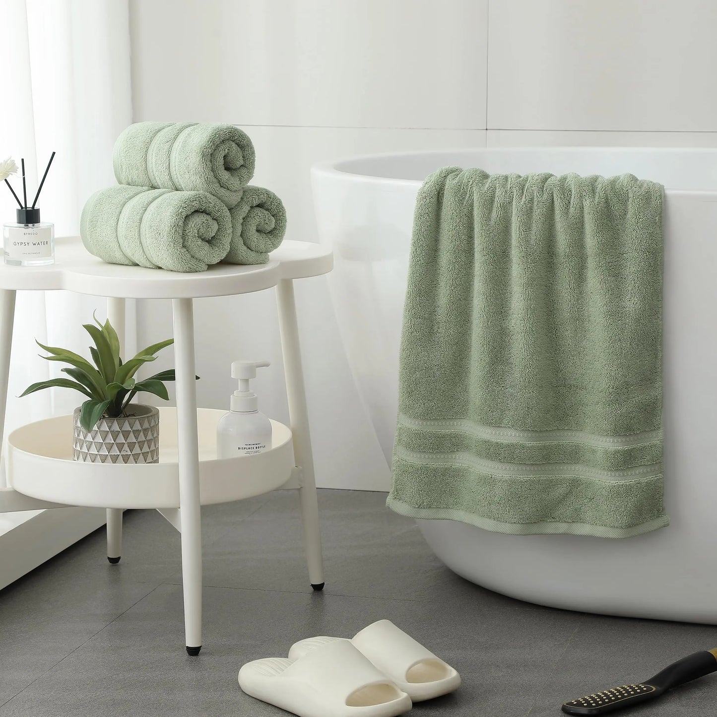 Simple&Opulence 100% Cotton Hand Towels- Set of 4 (16"x28"),Ultra Soft and Highly Absorbent 650GSM Face Towels for Bathroom