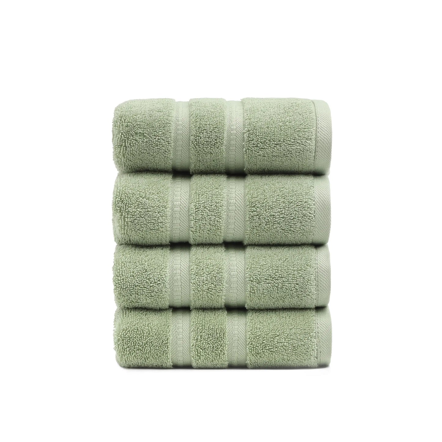 Simple&Opulence 100% Cotton Hand Towels- Set of 4 (16"x28"),Ultra Soft and Highly Absorbent 650GSM Face Towels for Bathroom