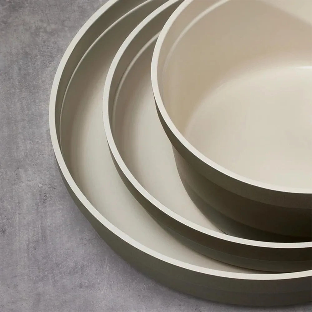 9-Piece Ceramic Cookware Set with Detachable Handles, Non-Stick Induction Safe Pots & Pans for RV Kitchen