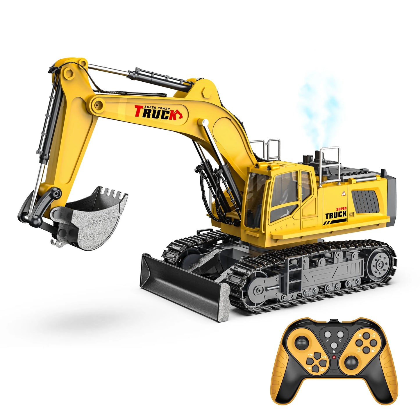 Rc Cars Trucks 17Ch Children Toys Remote Control Car for Boys Excavator Dump Truck Bulldozer Electric Construction Car Kids Gift