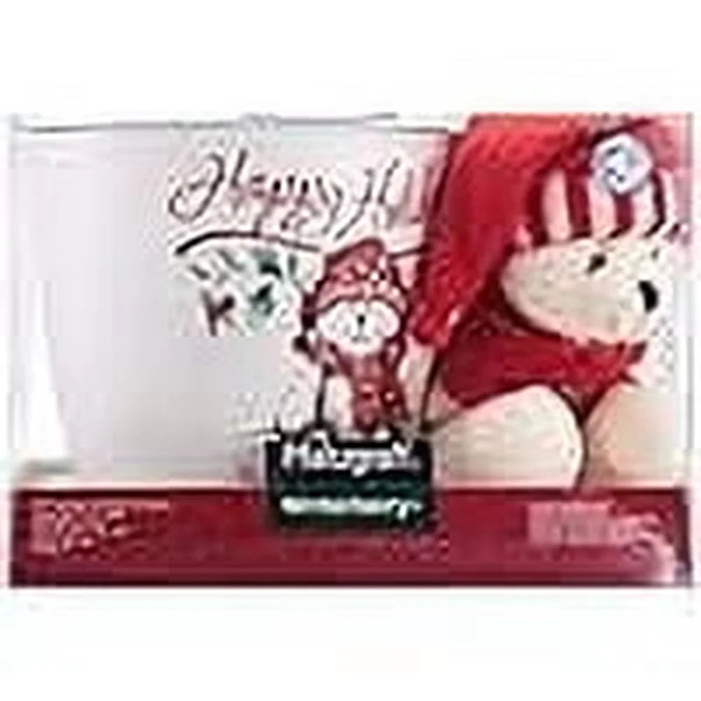 Winterberry Porcelain Mug with Plush Bear Holiday Ornament 20 oz Festive Christmas Drinkware Happy Holidays Gift Kids