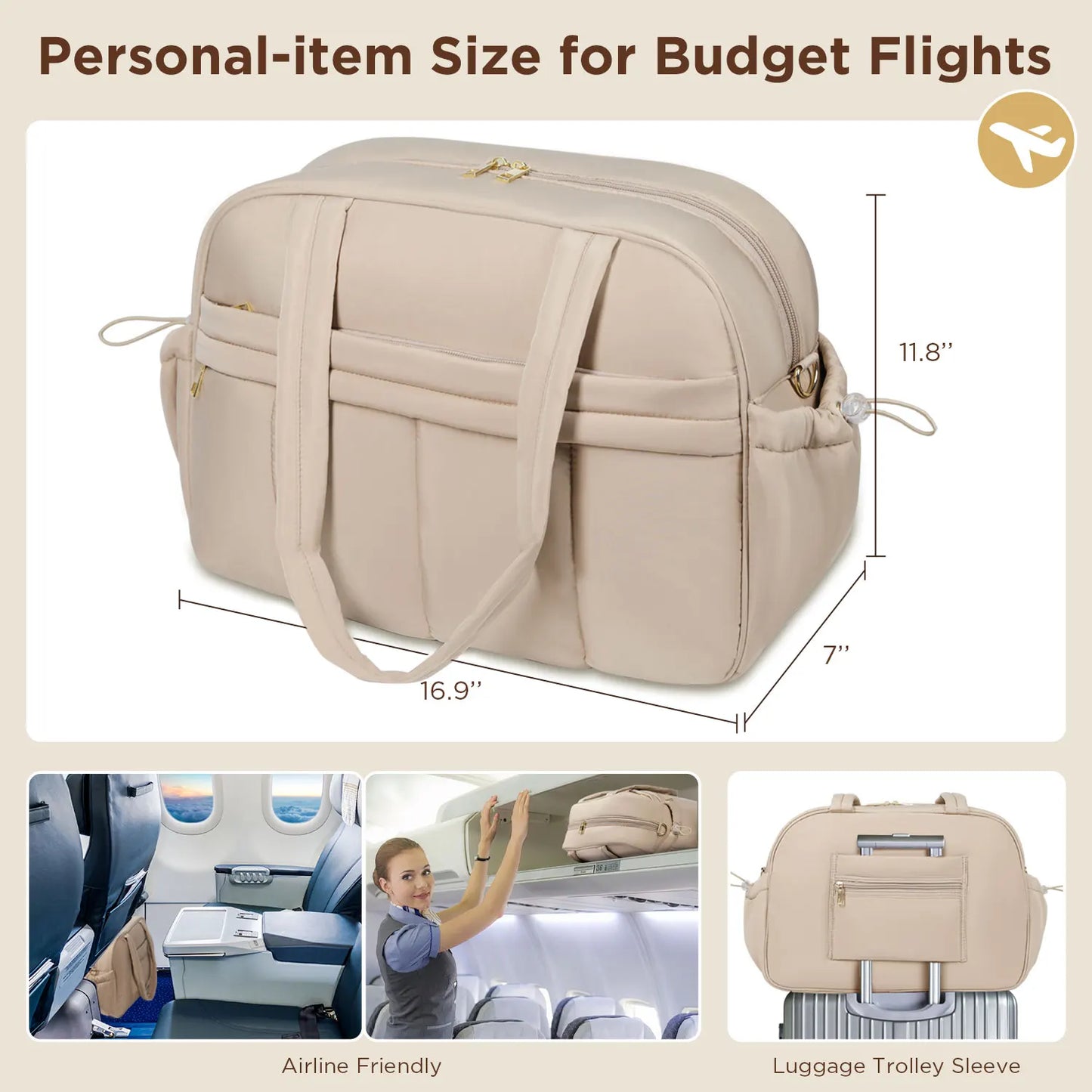 Guangdong Quilted Weekender Duffel Bag For Daily Travel