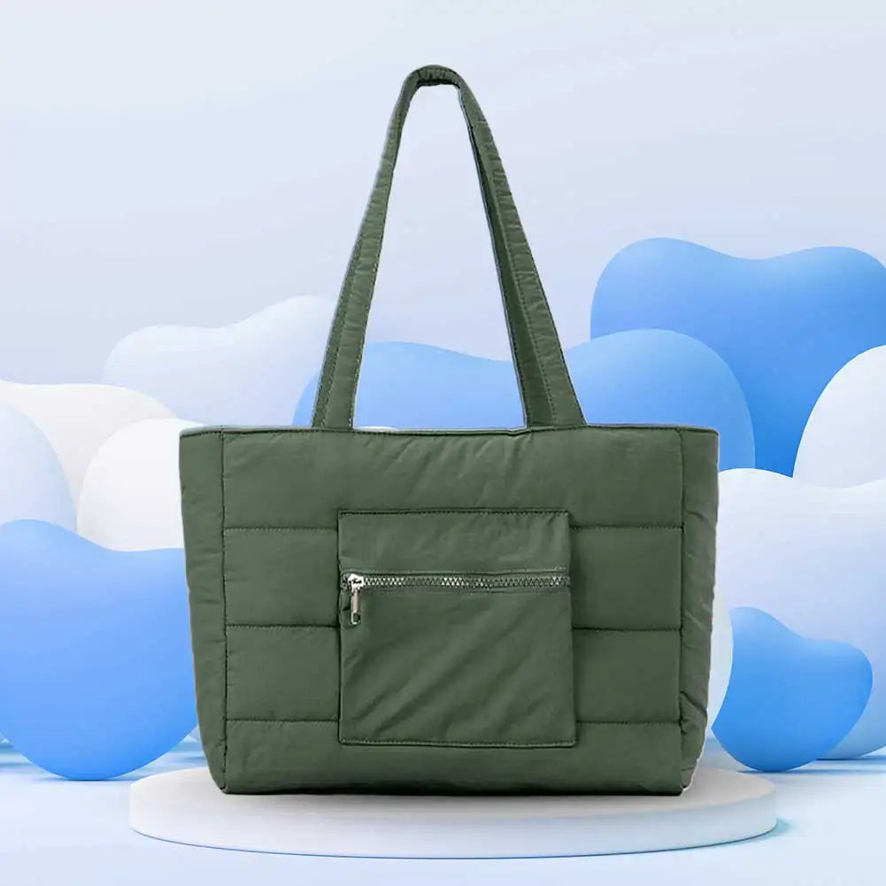 APWIKOGER Puffer Tote Bag Shoulder Carryall For Women With Zipper