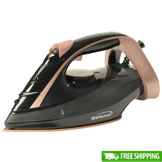 Nonstick Ceramic Steam Iron with Vertical Steam Function and Self-Cleaning Feature 1200W Powerful Iron All Fabrics