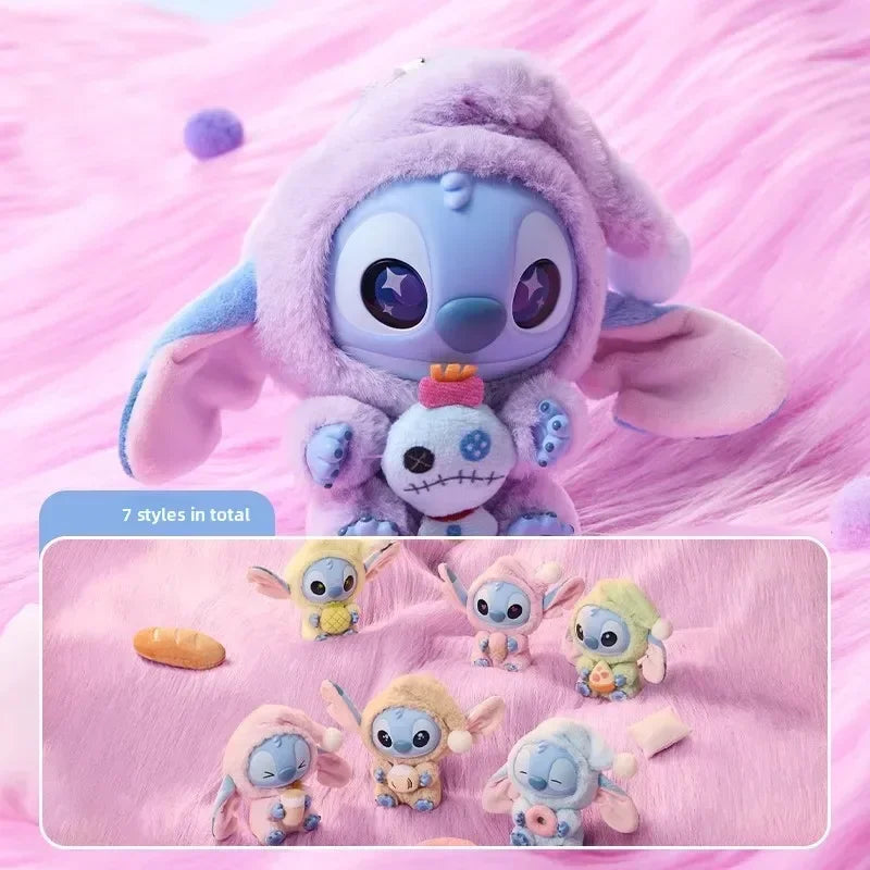 Miniso Disney Stitch Eat Some Thing Before Sleep Series Vinyl Blind Box Bag Pendant Cute Doll Mystery Box Toy Adult Gift