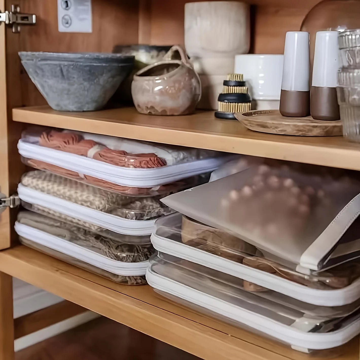 3PCS（L+M+S） Zippered Transparent Cases For Snacks, Clear Organizer Bags, Portable  Grade Plastic Zipper Pouches Travel Case