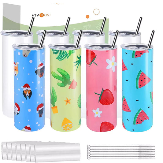 HTVRONT Stainless Sublimation Tumbler Blank Set for DIY