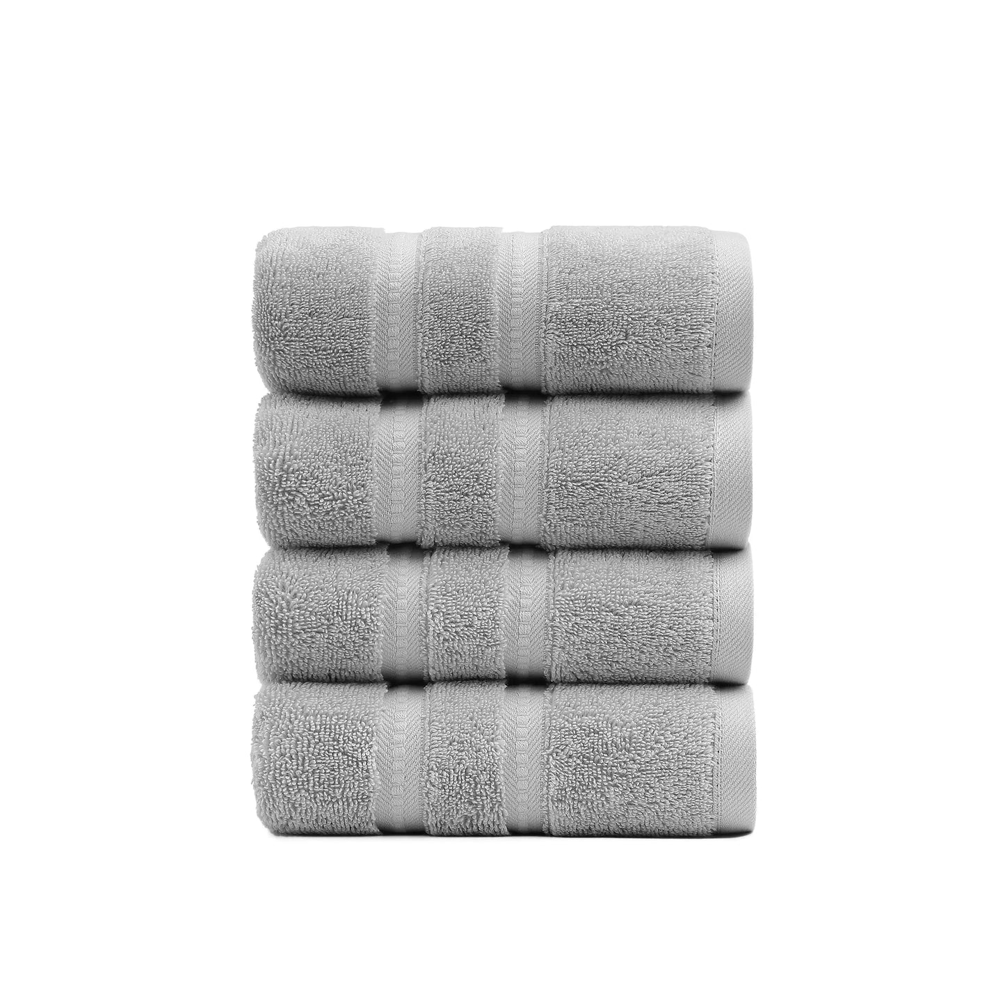 Simple&Opulence 100% Cotton Hand Towels- Set of 4 (16"x28"),Ultra Soft and Highly Absorbent 650GSM Face Towels for Bathroom