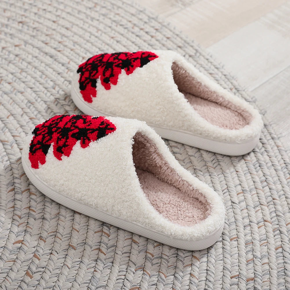 Christmas Tree Cotton Slippers For Indoor Comfort Breathable Unisex