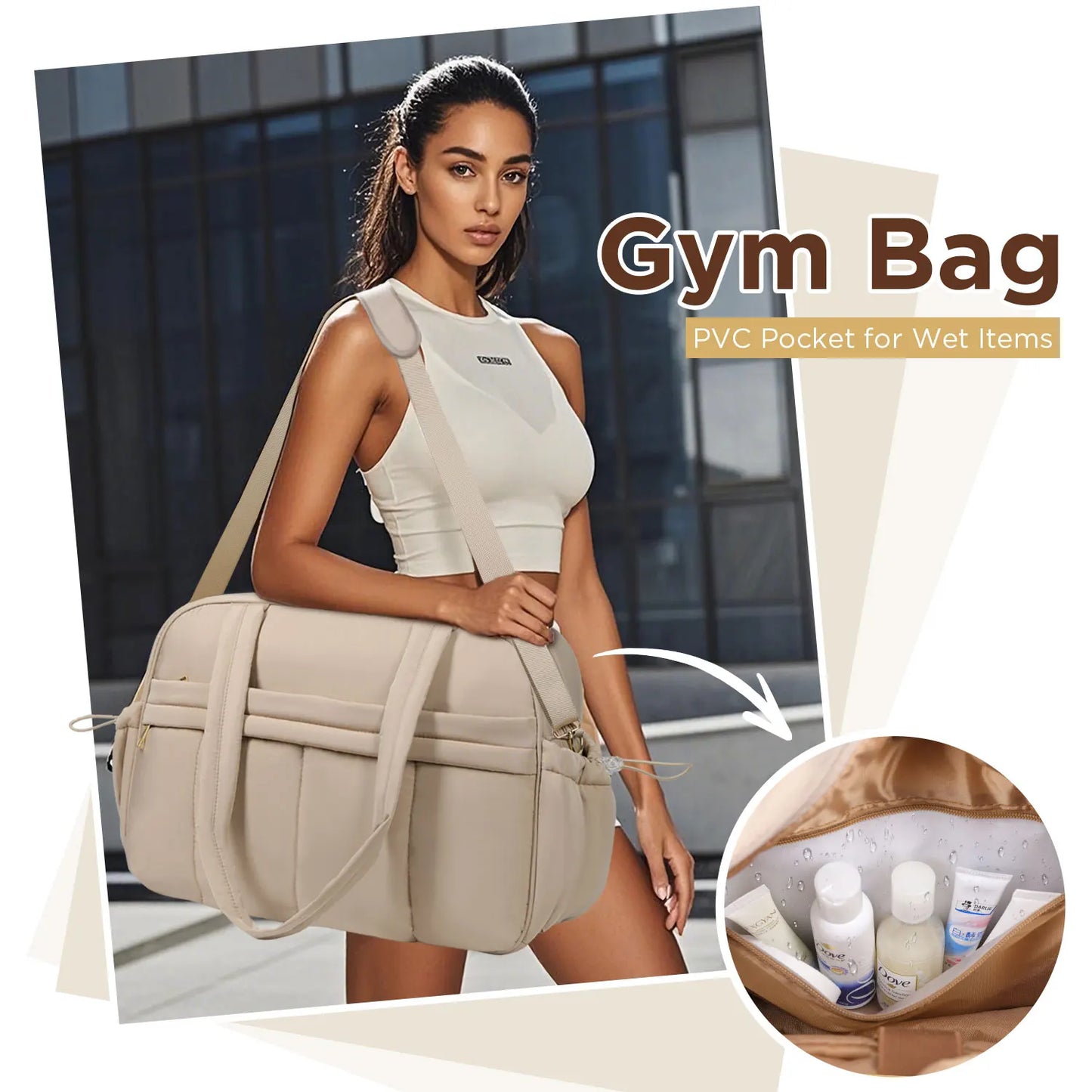 Guangdong Quilted Weekender Duffel Bag For Daily Travel