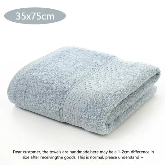 Bath Towel Washcloth Cotton Towel Solid Color Soft Absorbent Towels Multipurpose Use For Hotel Bathroom