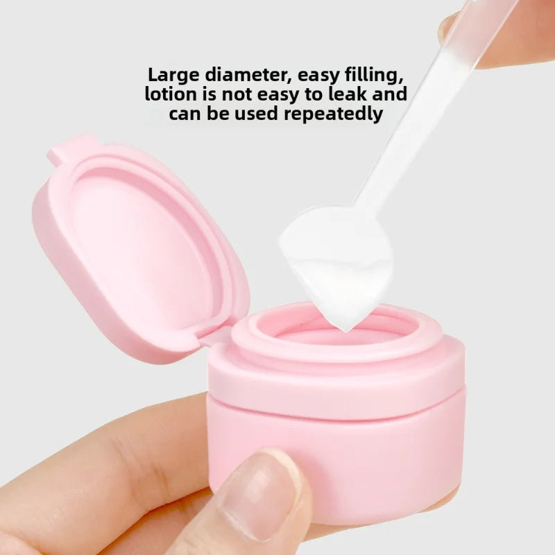 ‌6pc Silicone Travel Bottles Leak-Proof Set - Refillable Squeeze Tubes for Shampoo, Lotion, Cream, Carry-On Cosmetic Containers