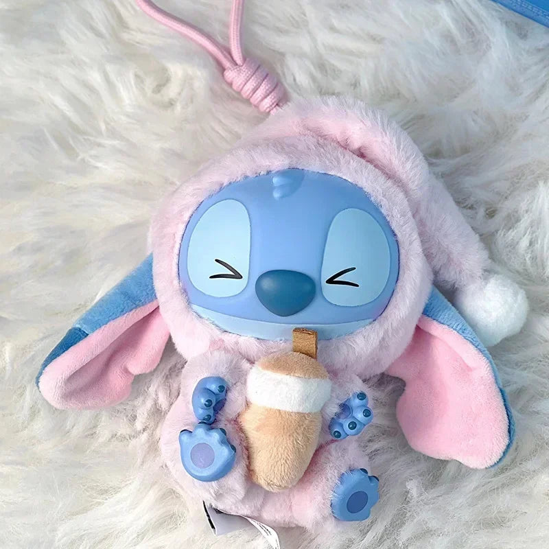 Miniso Disney Stitch Eat Some Thing Before Sleep Series Vinyl Blind Box Bag Pendant Cute Doll Mystery Box Toy Adult Gift