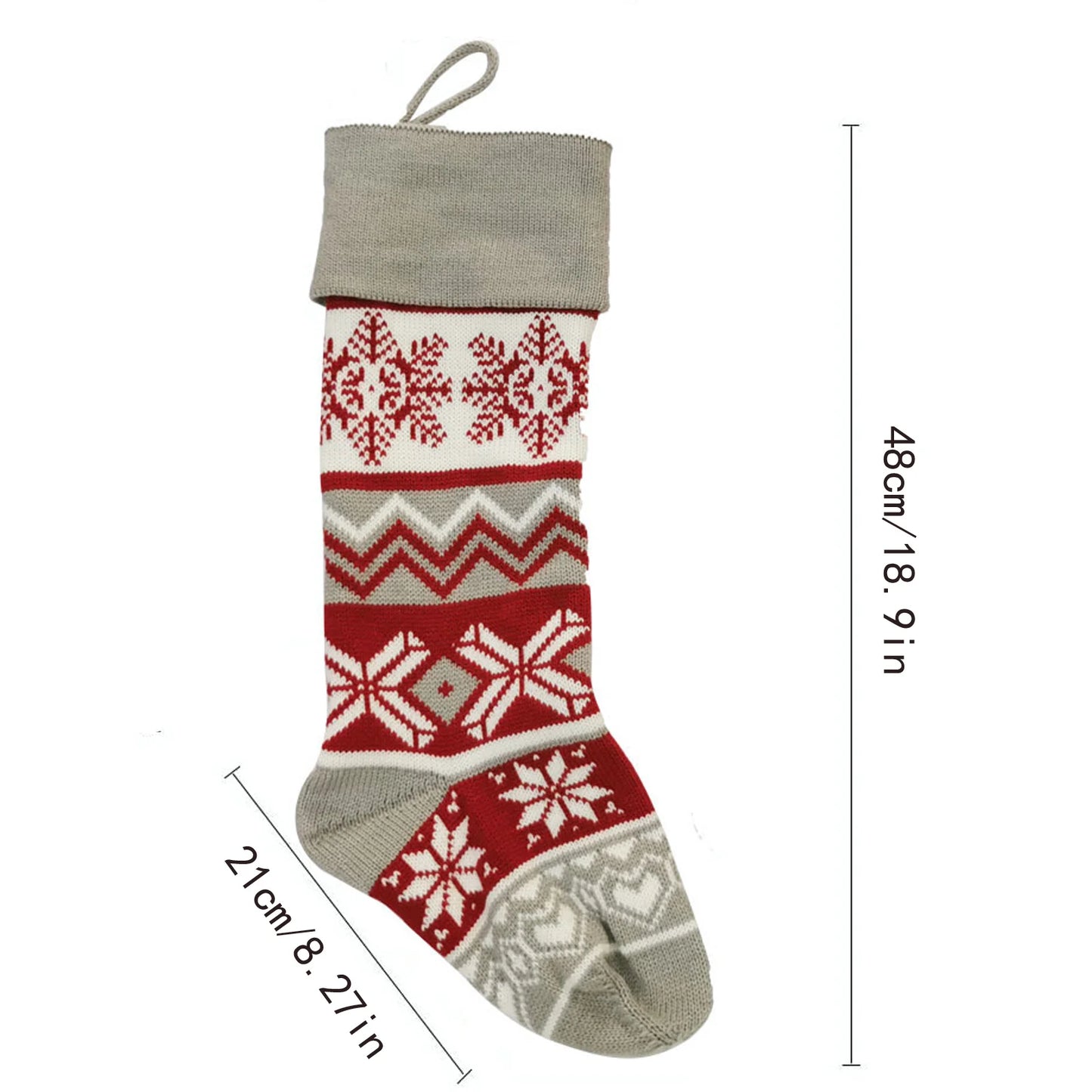 Christmas Decorations Christmas Decorations Wool Socks Red And Gray Elk Gift Bag Children'S Gift Bag Knitted Christmas Socks
