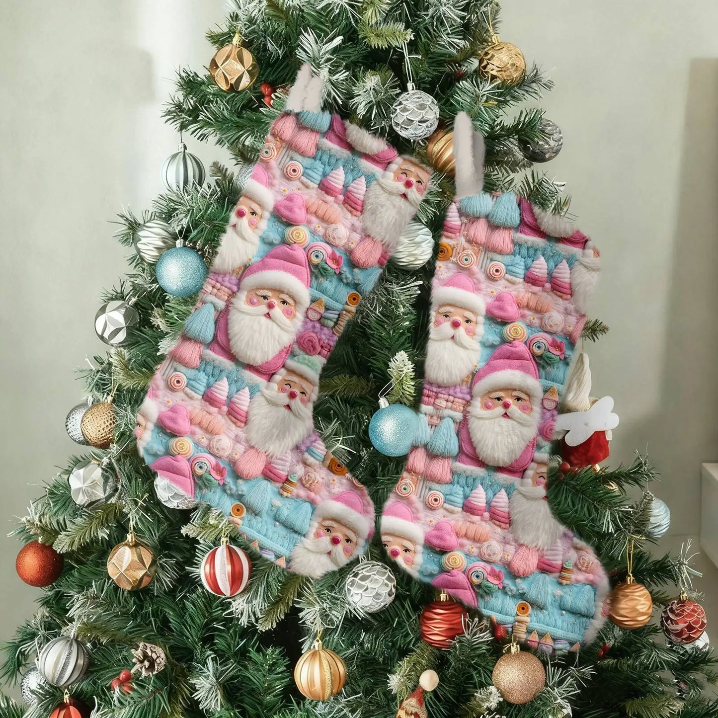 Christmas Stocking Ornaments Christmas Tree Decoration Pendants Christmas Decoration 2025 новогодний декор