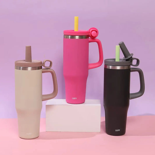 Drinkware 304 Stainless Steel Travel Cup With Handle For Car