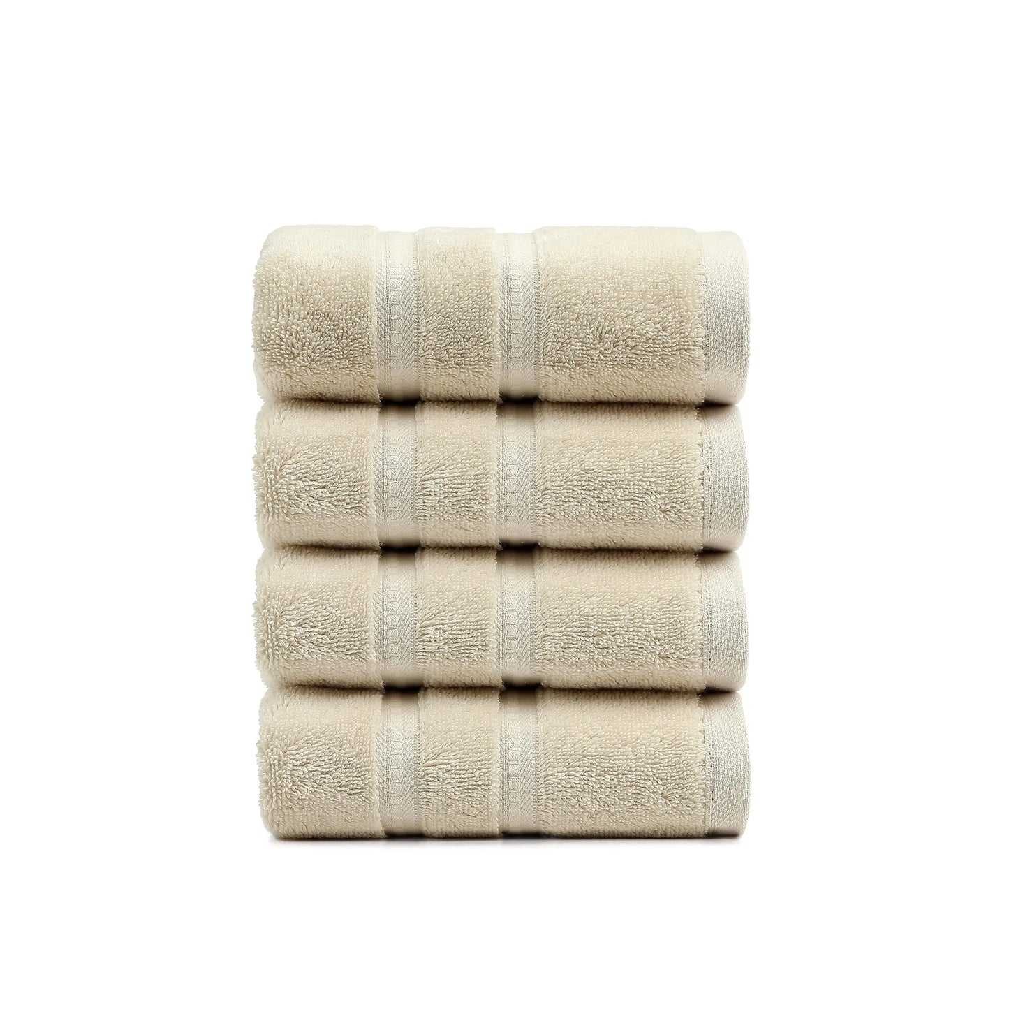 Simple&Opulence 100% Cotton Hand Towels- Set of 4 (16"x28"),Ultra Soft and Highly Absorbent 650GSM Face Towels for Bathroom